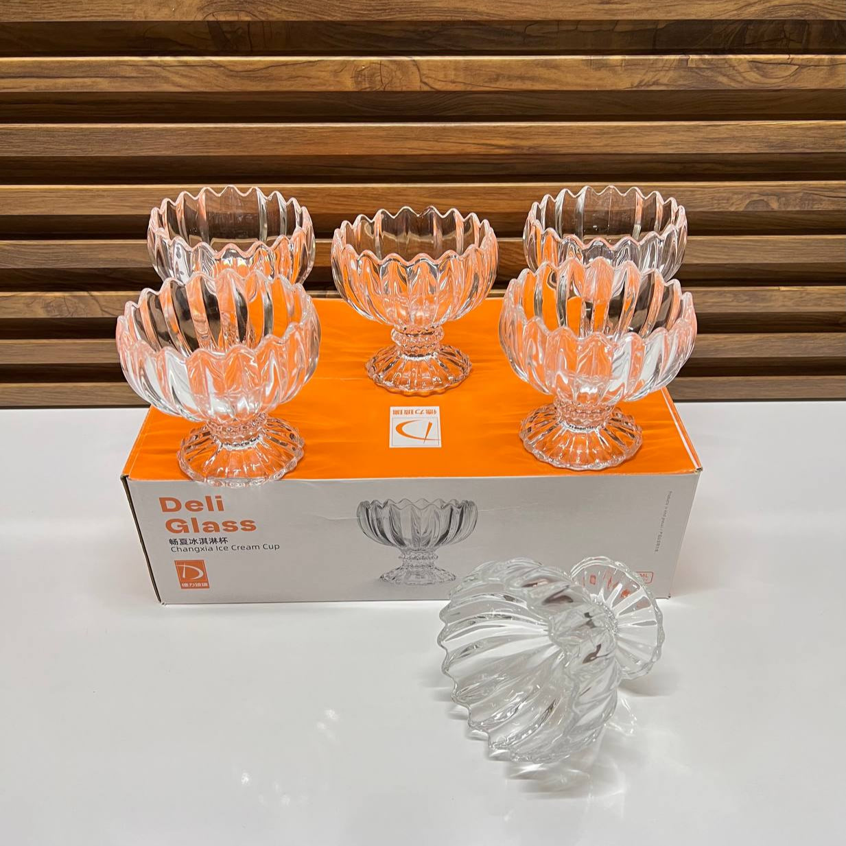 Inttox-Verre de Norme pour Crème Glacée et Dessert 6 piece