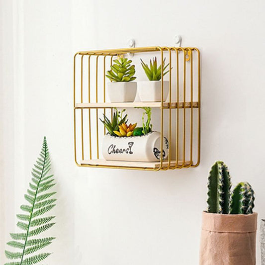 Inttox-Étagère Murale Nordique en Fer 🖤 – Déco & Rangement