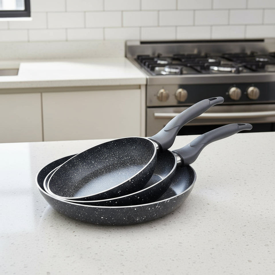 Inttox-🍳 Set de 3 Poêles Effet Pierre