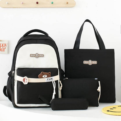 Inttox-🎒💜 Set Scolaire 4 Pièces – Sac à Dos & Accessoires