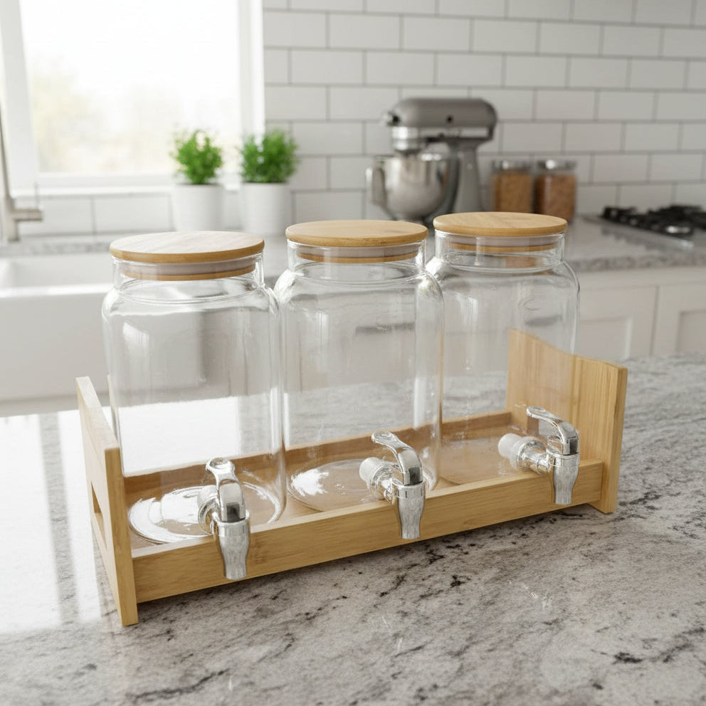 Inttox-💧 Distributeur de Boissons 3 Compartiments