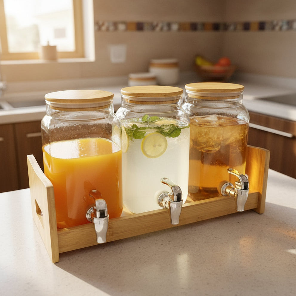 Inttox-💧 Distributeur de Boissons 3 Compartiments