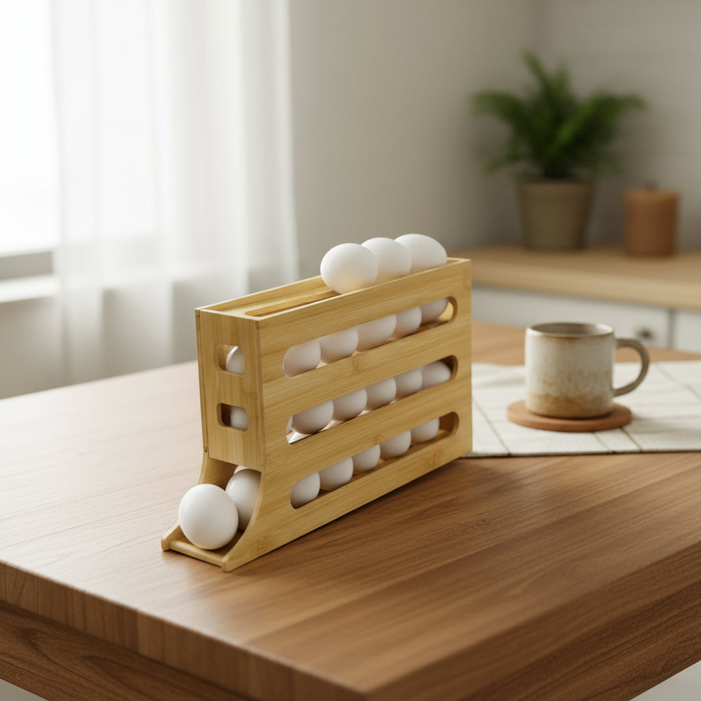 Inttox-🥚 Range-œufs en bambou naturel