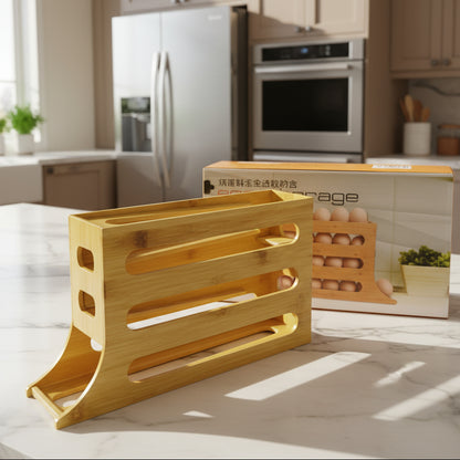 Inttox-🥚 Range-œufs en bambou naturel