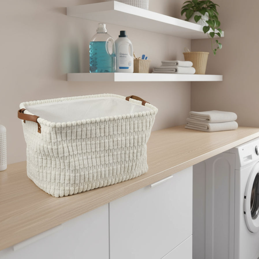 Inttox-🧺 Paniers de Rangement en Tissu Doux