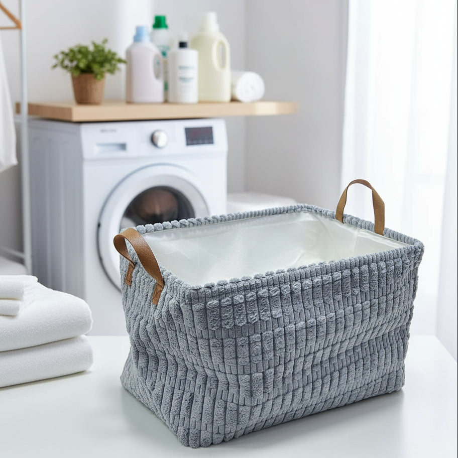 Inttox-🧺 Paniers de Rangement en Tissu Doux