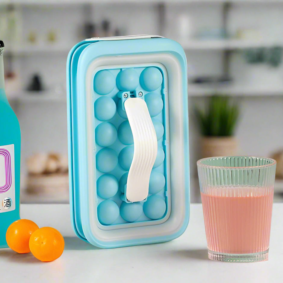 Inttox-🧊 Moule à Glaçons Compact avec Poignée – 2 Piece ❄️🧃