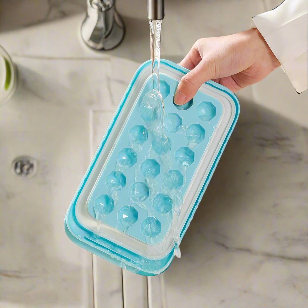 Inttox-🧊 Moule à Glaçons Compact avec Poignée – 2 Piece ❄️🧃