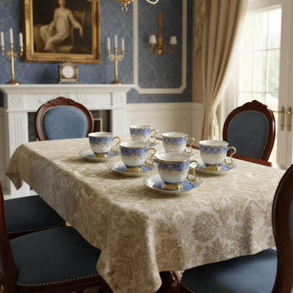 Inttox- Ensemble de 6 tasses et soucoupes – Service à café Inttox