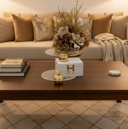 Inttox-Présentoir à dessert 🍰 en verre transparent et base dorée ✨