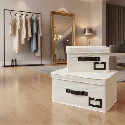 Inttox-Boîtes de Rangement Avec Poignées Renforcées  2 piece