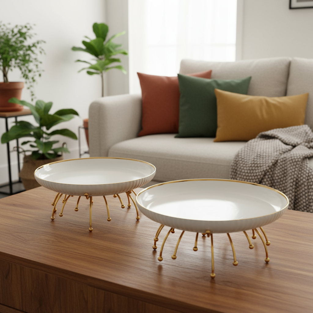 Inttox-Plateaux de Service Inttox sur Pied Doré