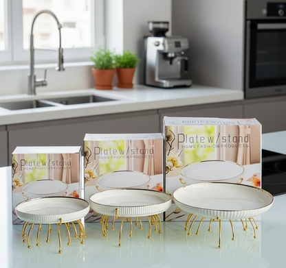 Inttox-Plateaux de Service Inttox sur Pied Doré