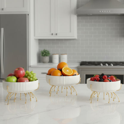 Inttox-Ensemble de Plats sur Support Doré Inttox