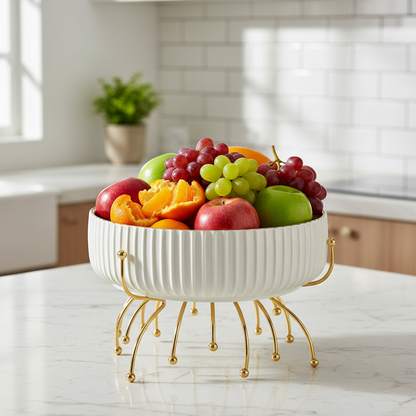 Inttox-Ensemble de Plats sur Support Doré Inttox