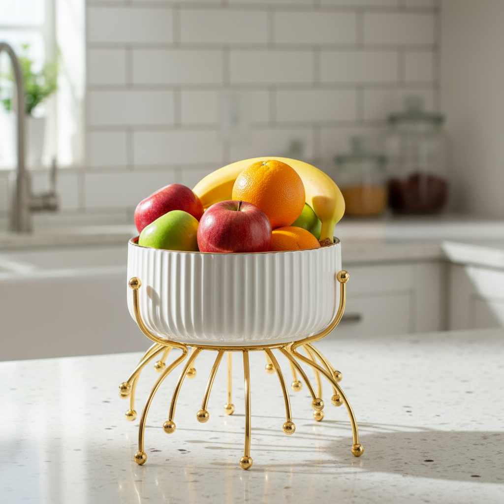 Inttox-Ensemble de Plats sur Support Doré Inttox