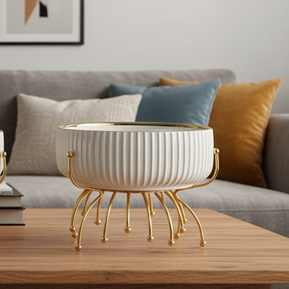 Inttox-Ensemble de Plats sur Support Doré Inttox