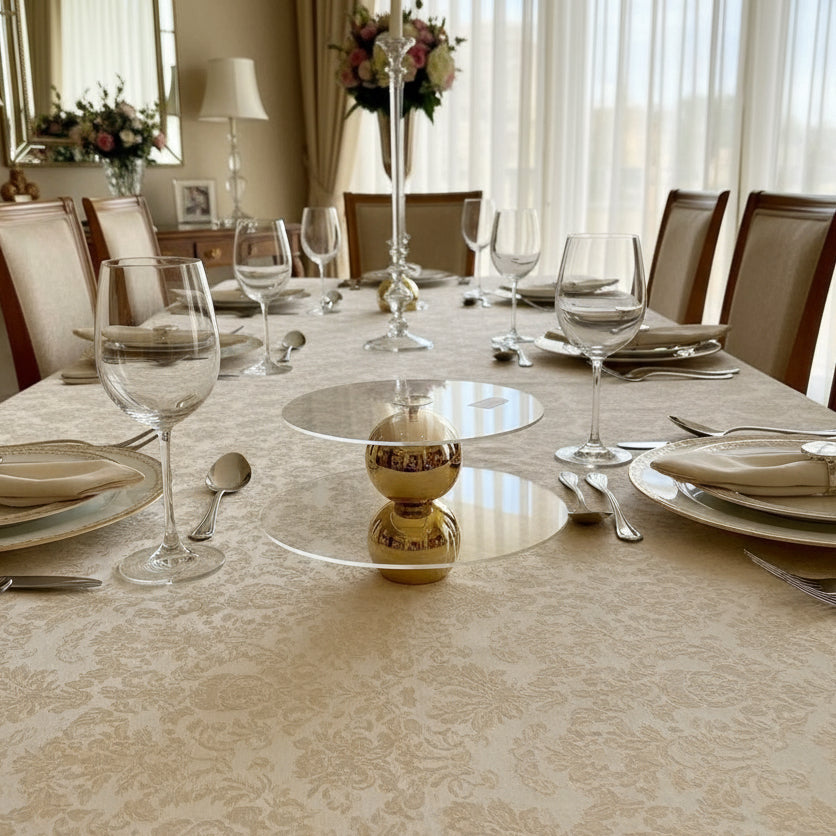 Inttox-Présentoir à dessert 🍰 en verre transparent et base dorée ✨