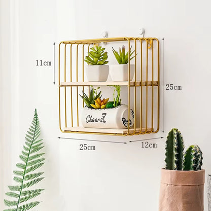 Inttox-Étagère Murale Nordique en Fer 🖤 – Déco & Rangement