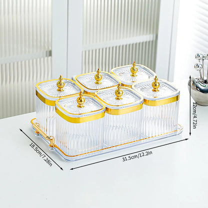 Inttox-Boîte de Rangement en Forme de Citrouille à 4/6 Compartiments