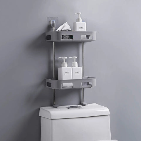 Inttox-Support de Lavage Multicouche sans Perforation pour Salle de Bains - Étagère de Toilette Murale