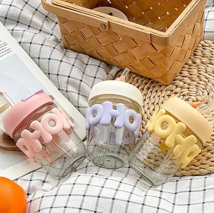 Inttox-💎 Tasse en Verre avec Chaîne de Perles – 4 piece  💎