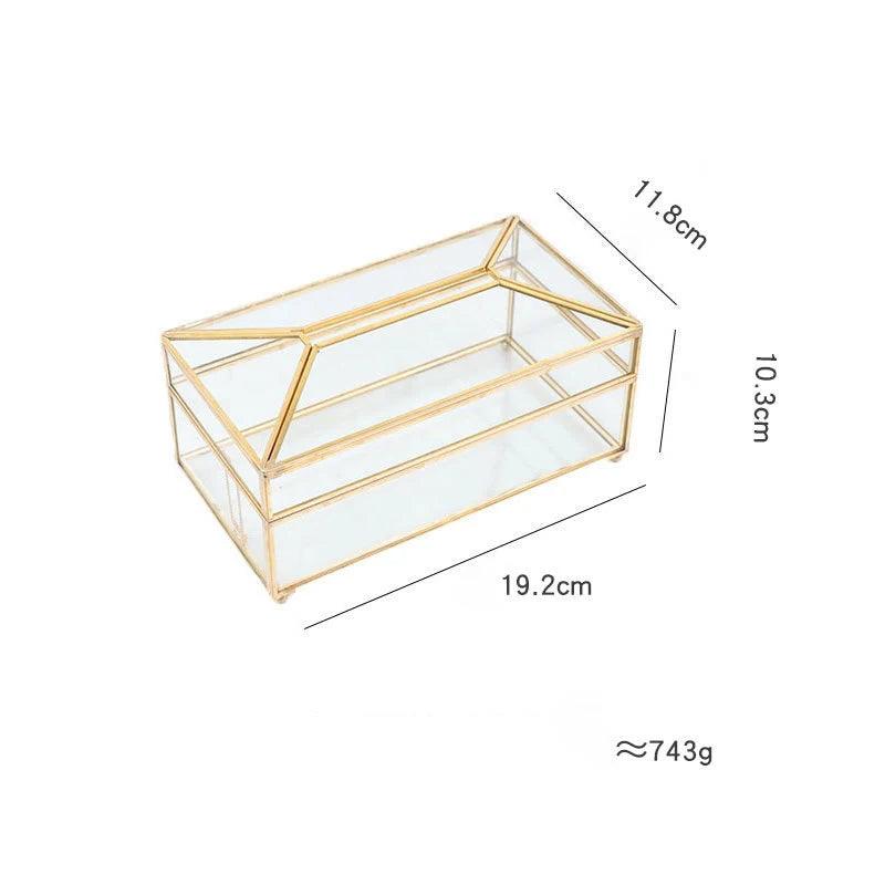 Inttox-Boîte à mouchoirs en verre de style européen – Porte-mouchoir de luxe pour salon