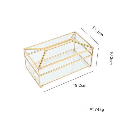 Inttox-Boîte à mouchoirs en verre de style européen – Porte-mouchoir de luxe pour salon