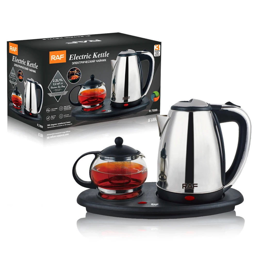 Inttox-☕🍵  Ensemble Électrique avec Théière en Verre et Infuseur
