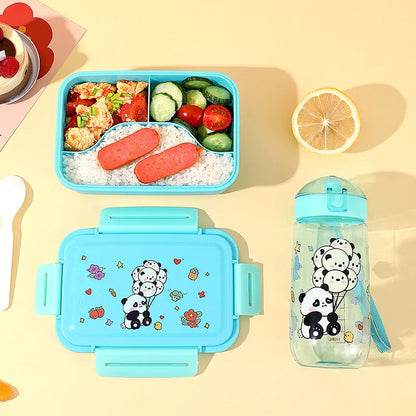 Inttox-🍱 Ensemble Boîte à Lunch & Bouteille d’Eau Enfant 🧃🐻
