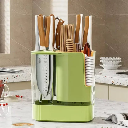 Inttox-🔪 Porte-Couteau Rotatif Multifonctionnel Cuisine 🍴🧊