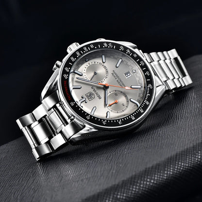 ⌚ BENYAR – Nouvelle Montre de Luxe pour Hommes 🕴️ | Quartz Haut de Gamme ⏱️ | Étanche 50M 💧 | Bracelet en Acier Inoxydable 🔩 | Chronographe Décontracté Sport 👟