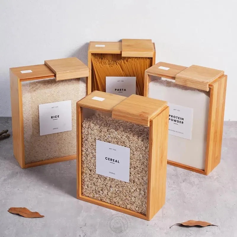 Inttox-🍚✨ Distributeur de Nourriture en Bambou