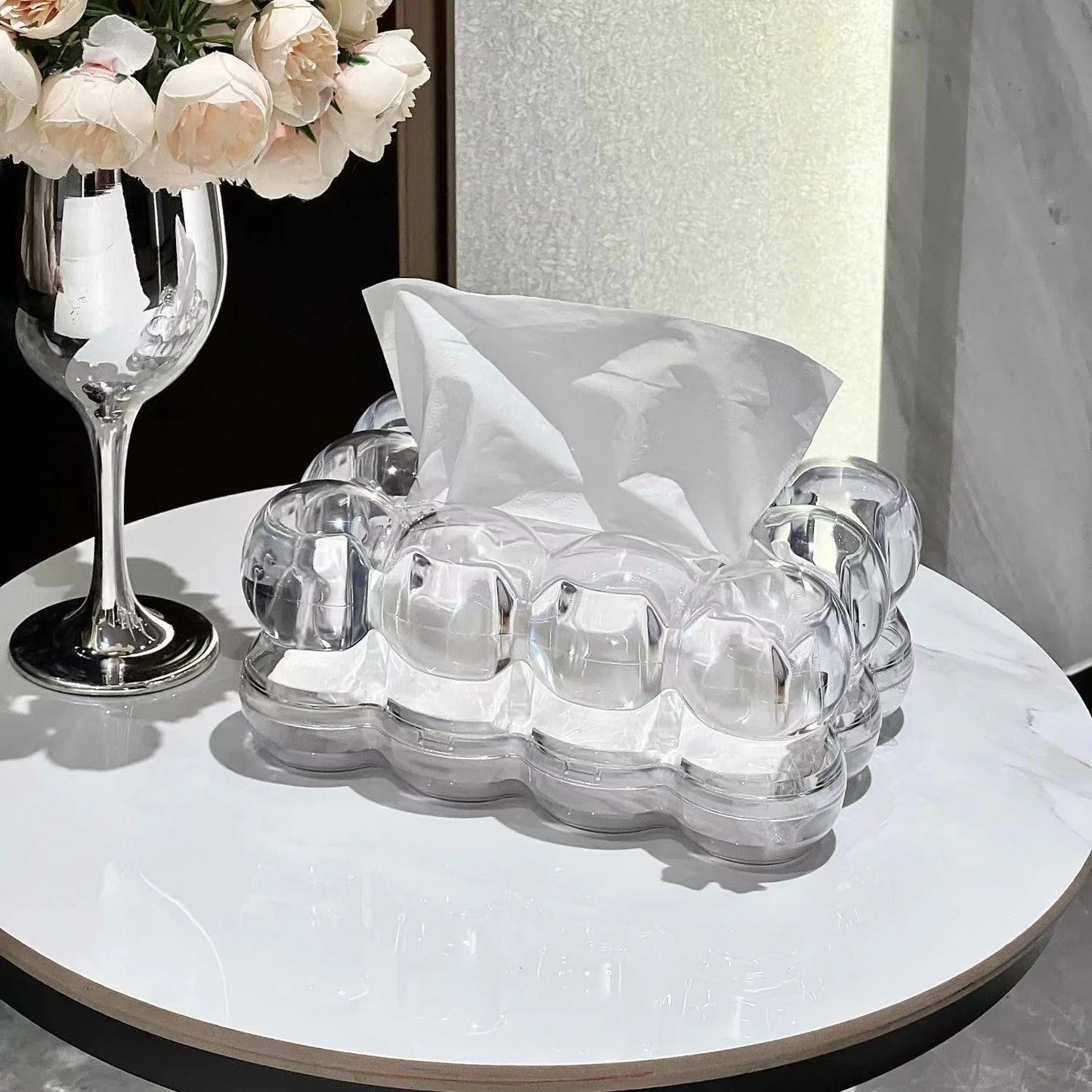 Inttox-Boîte à Mouchoirs Crème Luxe 💎  🛋️