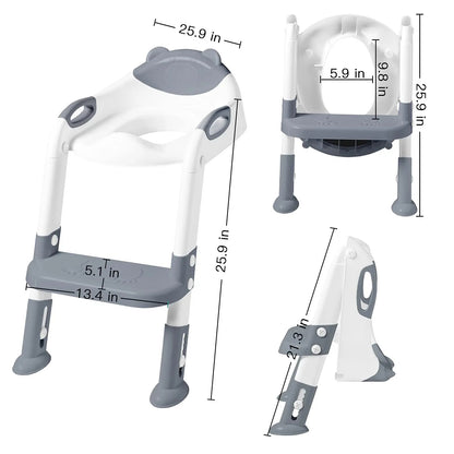 Inttox-Siège de Toilettes avec Escabeau et Échelle pour Tout-Petits