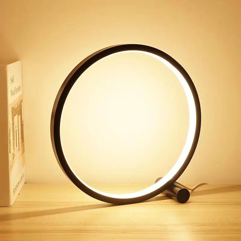 Inttox-Lampe de Table LED Circulaire à Intensité Réglable – Luminaire Décoratif d'Nik