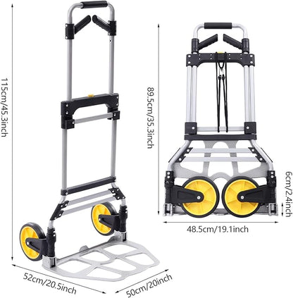 Inttox-🛒 Chariot Pliable Ultra-Robuste 🚚 – Charge Max 120 kg & Hauteur Réglable