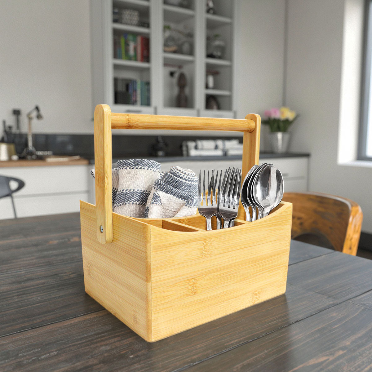 Inttox-🎍🧺 Organisateur Pliable en Bambou Naturel