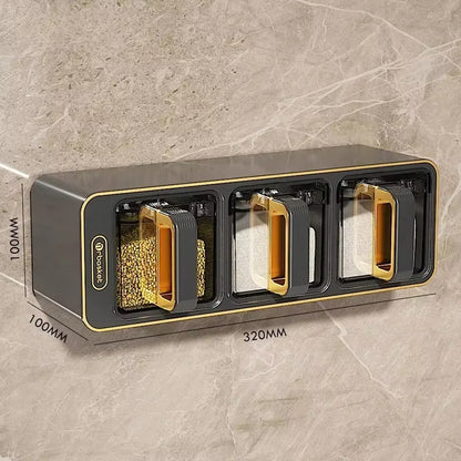 Inttox-Coffret d’Assaisonnement Mural avec Cuillères – Organisateur de Cuisine Moderne 🧺🍽️