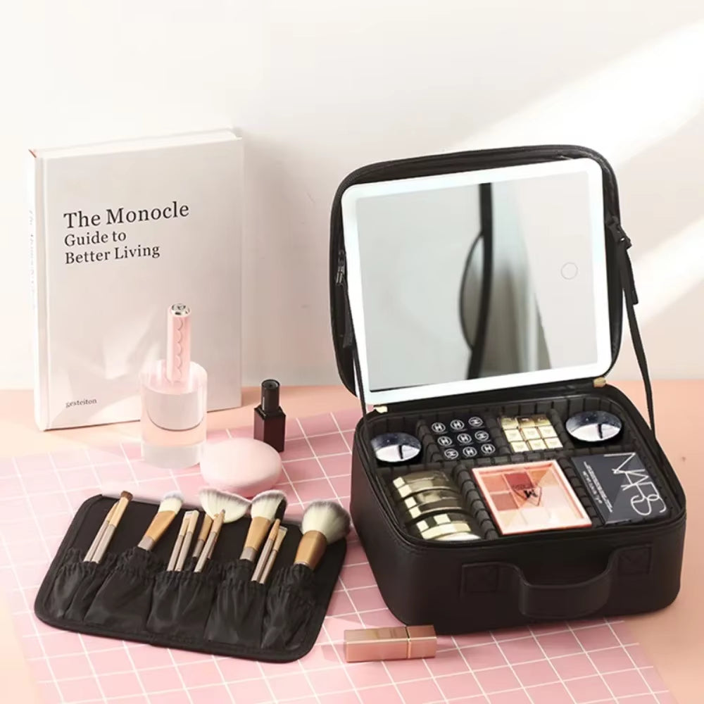 Inttox-Trousse à Cosmétiques LED Intelligente avec Miroir 💄