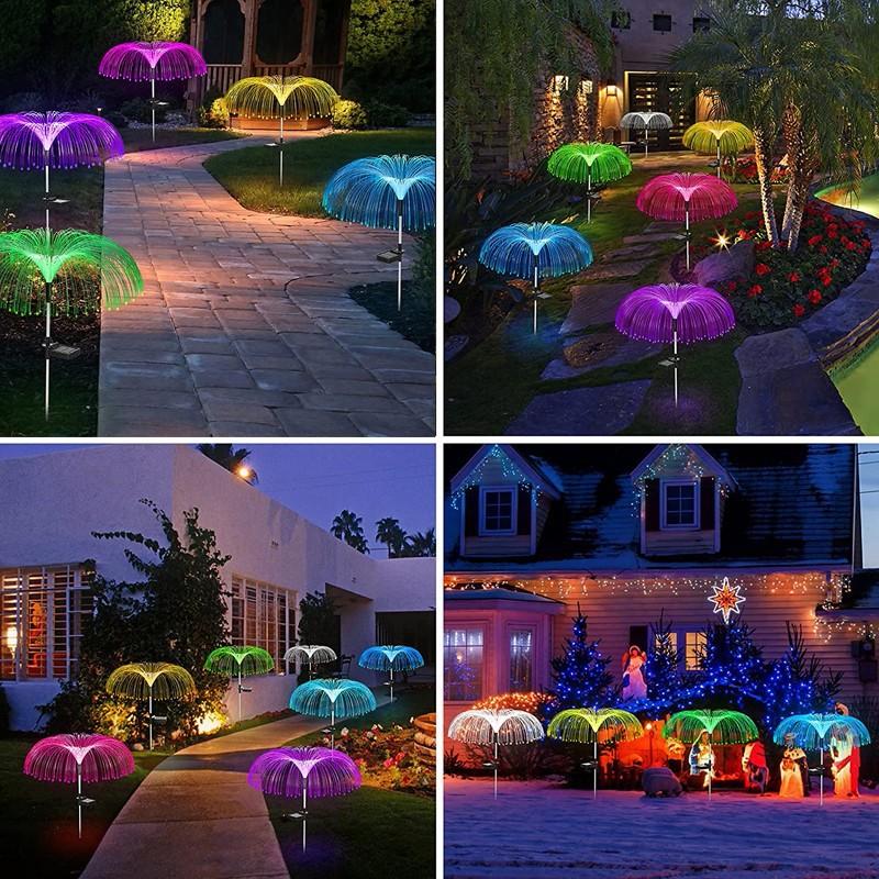 Inttox- Lampes solaires de jardin forme de méduses