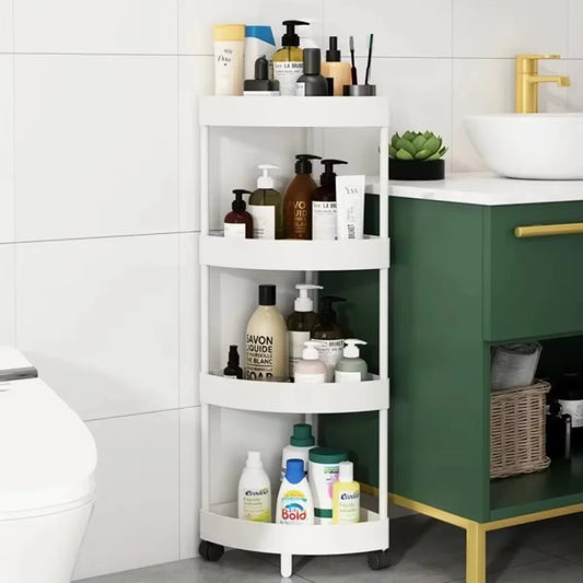 Inttox-Étagère d'Angle Mobile Multicouche pour Cuisine et Salle de Bain - Rangement Vertical du Plafond au Sol