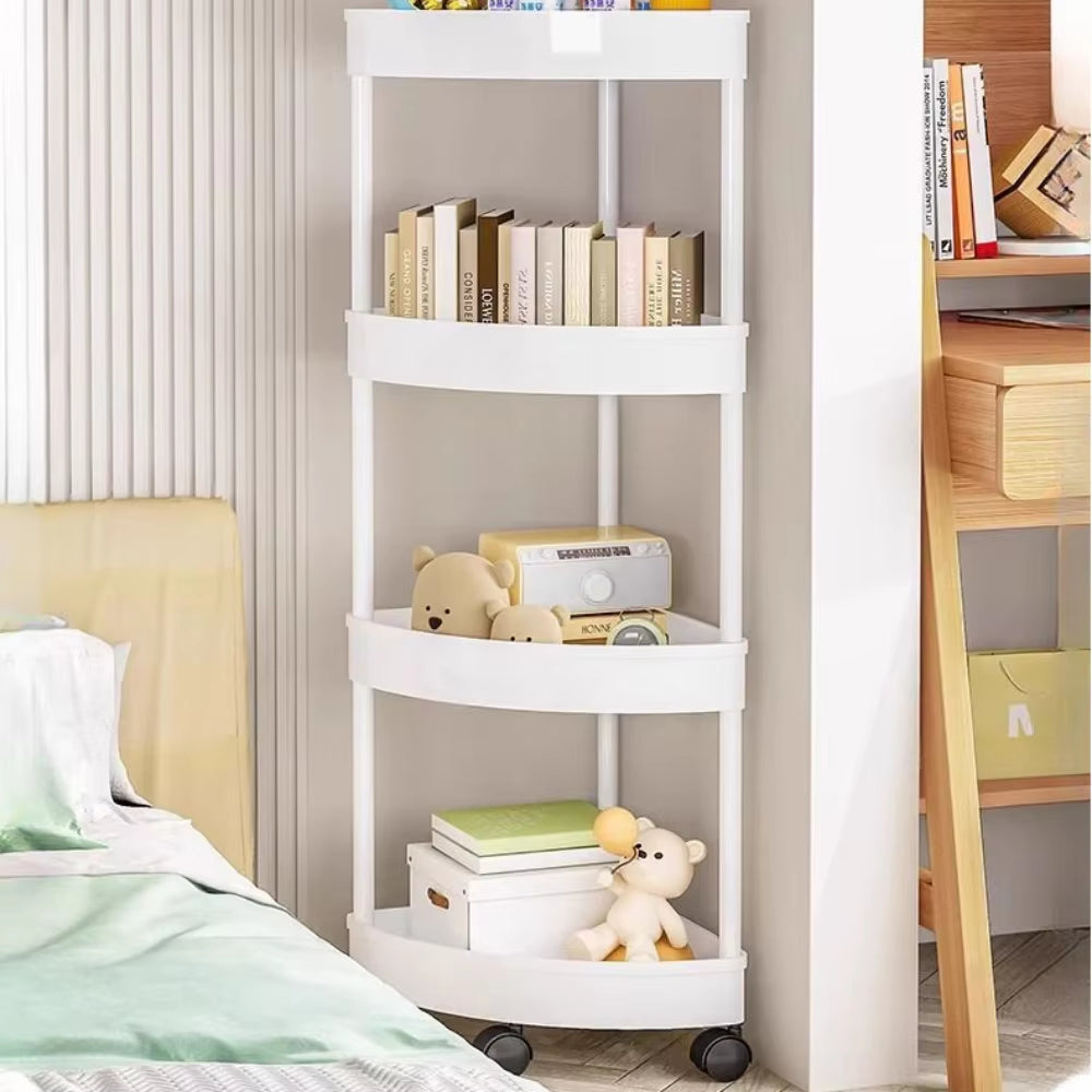 Inttox-Étagère d'Angle Mobile Multicouche pour Cuisine et Salle de Bain - Rangement Vertical du Plafond au Sol