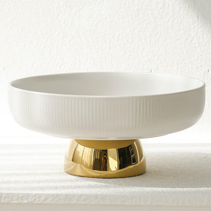 Inttox-Assiette à Pieds Hauts en Céramique – Présentoir Élégant pour Fruits, Desserts & Salades 🍇🍰