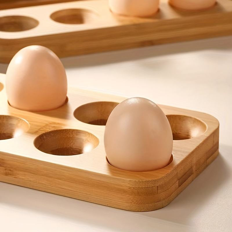 Inttox- Porte-Œufs en Bambou Naturel – Design Rectangulaire Épuré 🍳🌿
