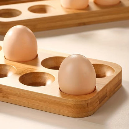 Inttox- Porte-Œufs en Bambou Naturel – Design Rectangulaire Épuré 🍳🌿