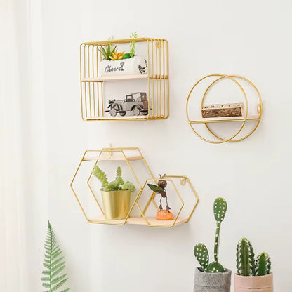 Inttox-Étagère Murale Nordique en Fer 🖤 – Déco & Rangement