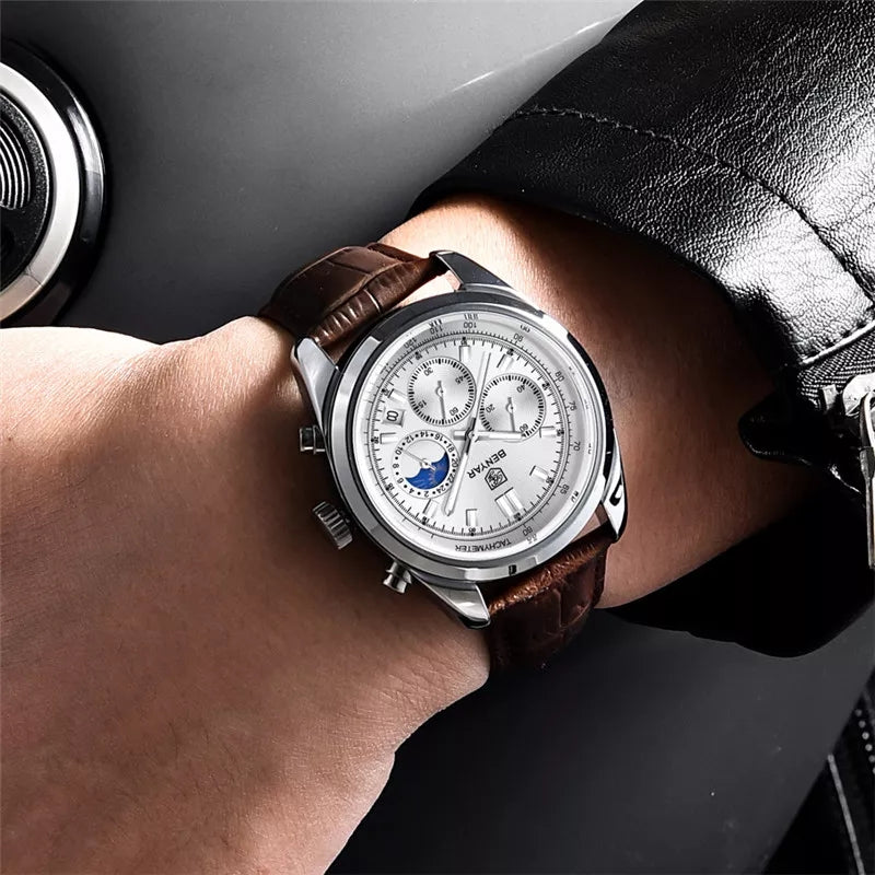 ⌚ Top Marque BENYAR – Montre Chronographe de Luxe pour Hommes ⌚ | Quartz Précis | Sport & Élégance | Lumineuse 🌟 | Étanche 💧 | Relogio Masculino
