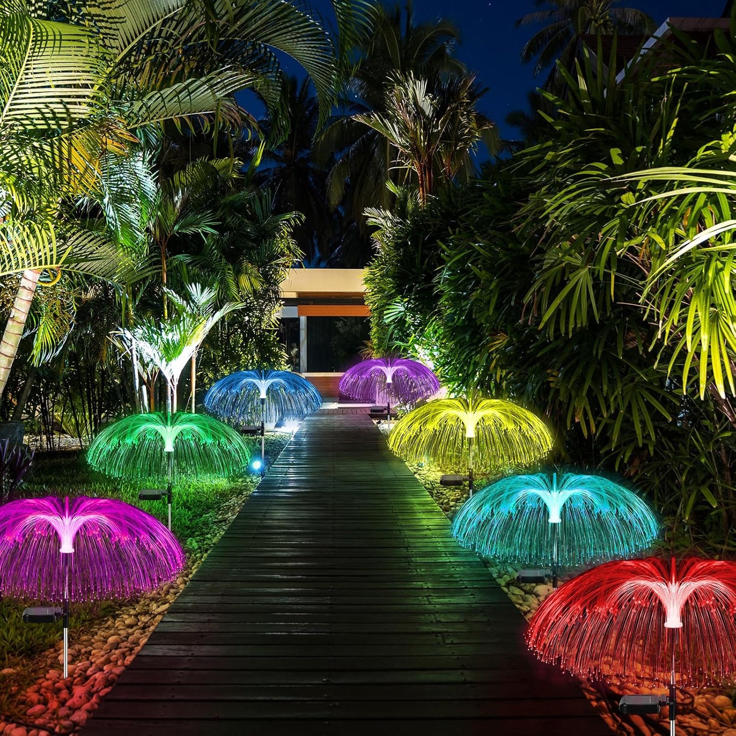 Inttox- Lampes solaires de jardin forme de méduses