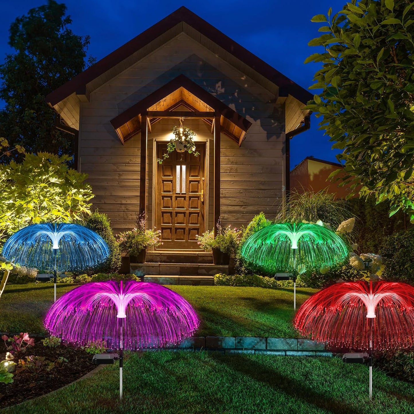 Inttox- Lampes solaires de jardin forme de méduses